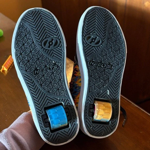 Heelys Kids' Black and Orange Flame Sneakers - Picture 3 of 5